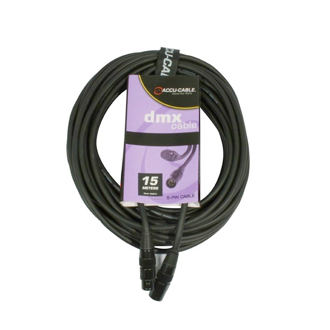 AC-DMX5/15 5 p. XLR m/5 p. XLR f 15m DMX - Pure Minds for Lighting Equipment & Requisites Trading Co.LLC