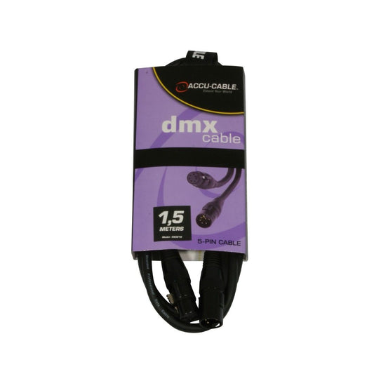 AC-DMX5/1,5 -5 p. XLR m/5 p. XLR f 1,5m - Pure Minds for Lighting Equipment & Requisites Trading Co.LLC