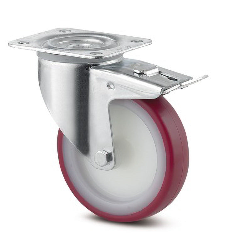 Tente Red wheel with brake 100mm - Pure Minds for Lighting Equipment & Requisites Trading Co.LLC