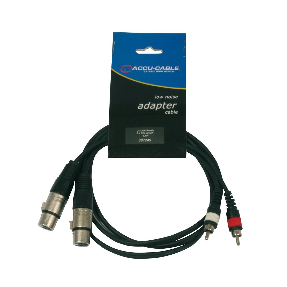 AC-2XF-2R/1,5 2 XLR female to 2 RCA1,5m - Pure Minds for Lighting Equipment & Requisites Trading Co.LLC