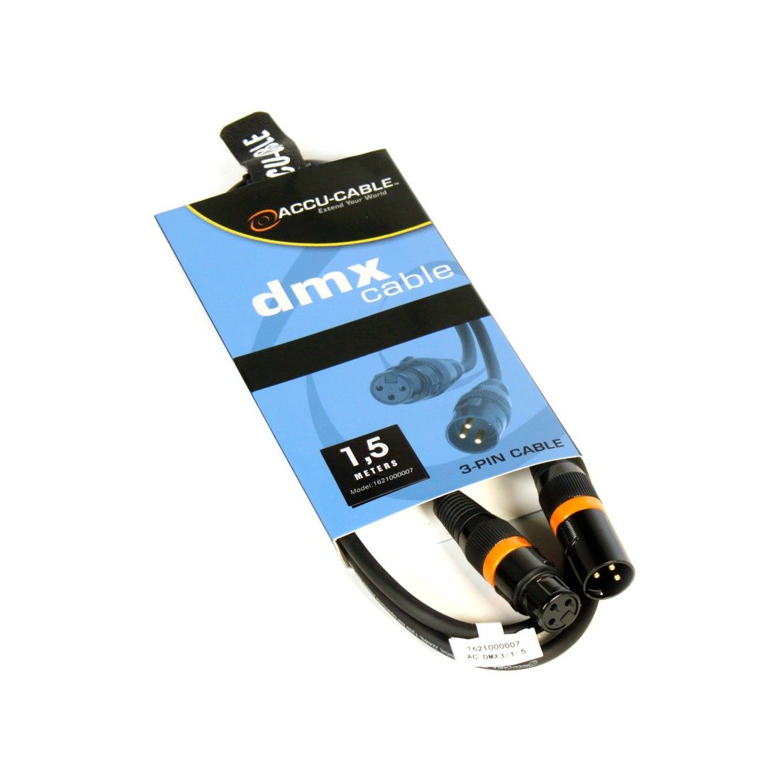 AC-DMX3/1,5 3 p. XLRm/3 p. XLRf 1,5m DMX - Pure Minds for Lighting Equipment & Requisites Trading Co.LLC