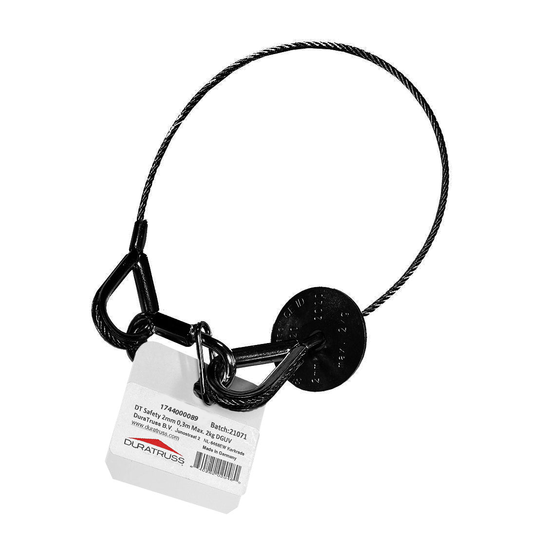 DT Safety 2mm, 0,3m, 2kg, DGUV Black - Pure Minds for Lighting Equipment & Requisites Trading Co.LLC