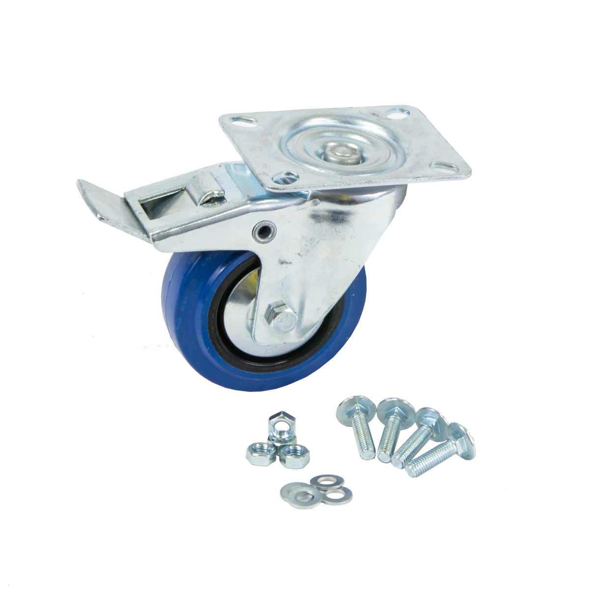 Blue Wheel with Brake, incl. Screw Set - Pure Minds for Lighting Equipment & Requisites Trading Co.LLC