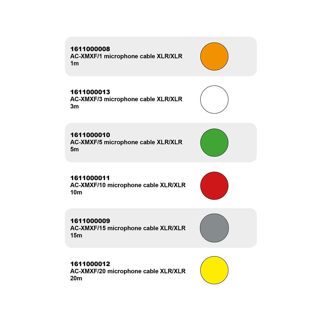 AC-XMXF/15 microphone cable XLR/XLR 15m - Pure Minds for Lighting Equipment & Requisites Trading Co.LLC