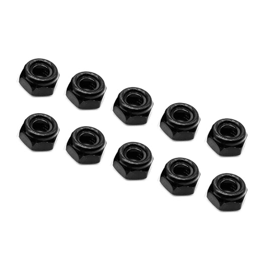 DT Nut M12  Selflocking Black (10pcs) - Pure Minds for Lighting Equipment & Requisites Trading Co.LLC